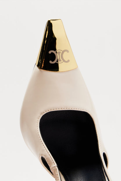 Stamp It Slingback Pumps - Cream