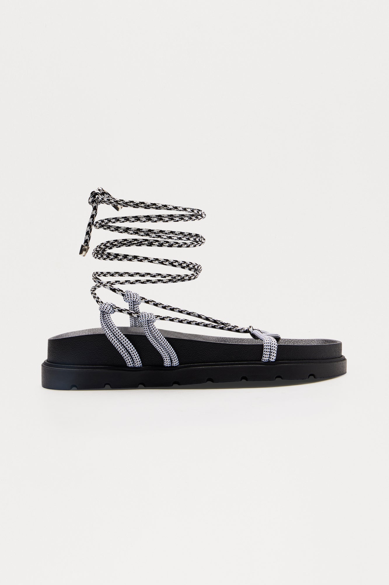Dex Wrap Up Sandals - Black/White