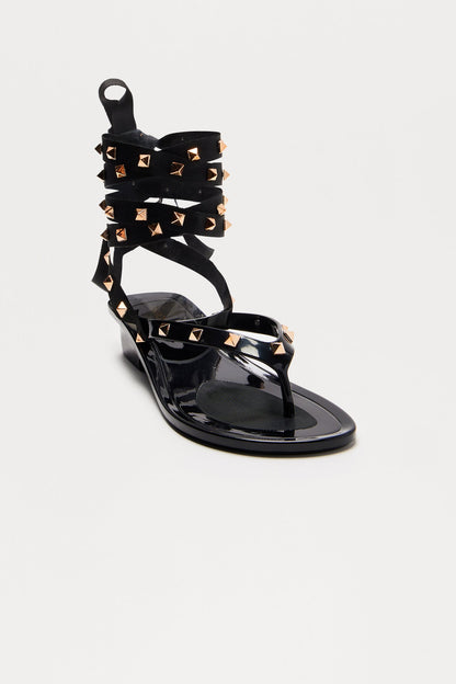Milton Studded Sandals - Black