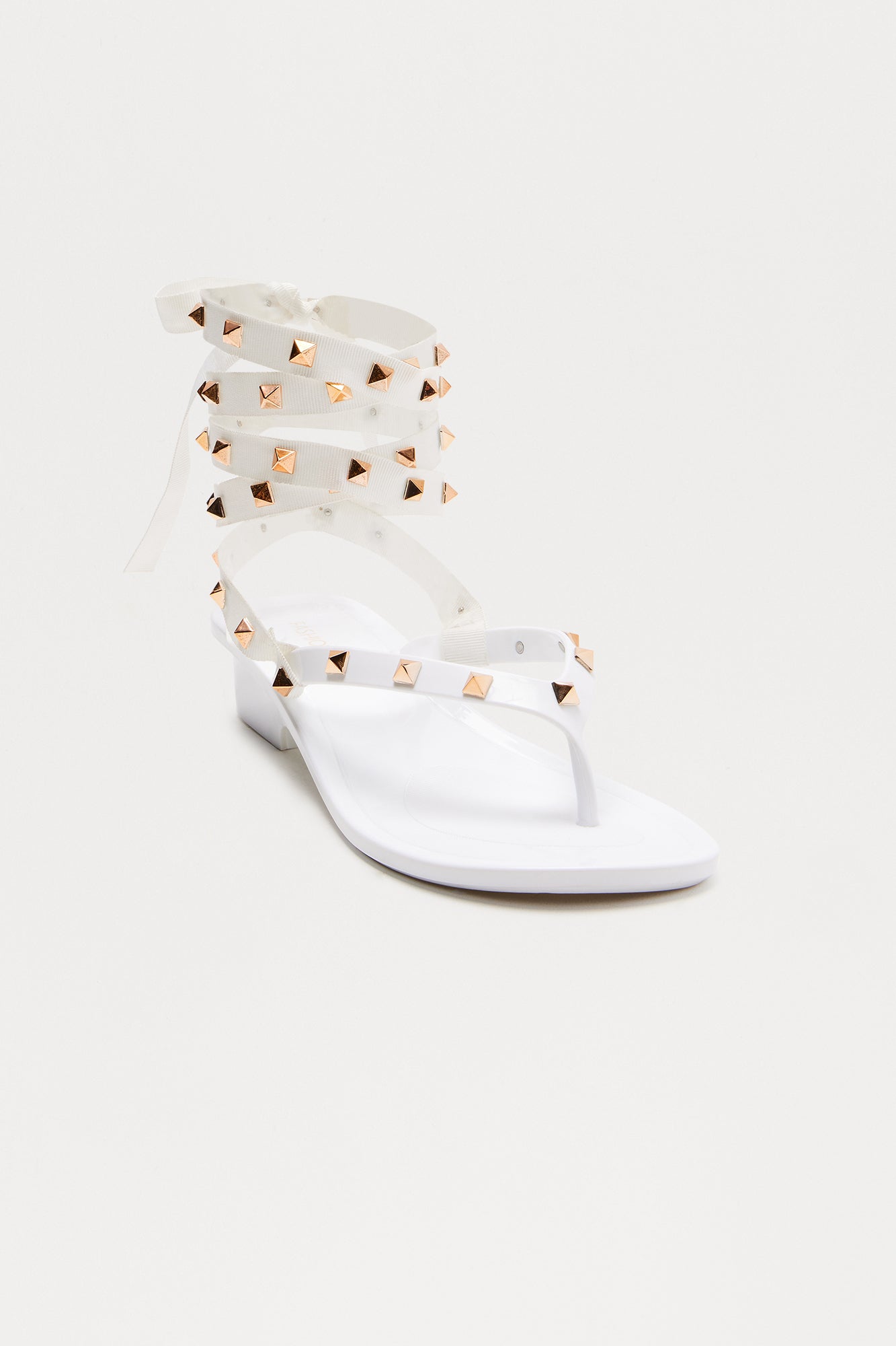 Milton Studded Sandals - White