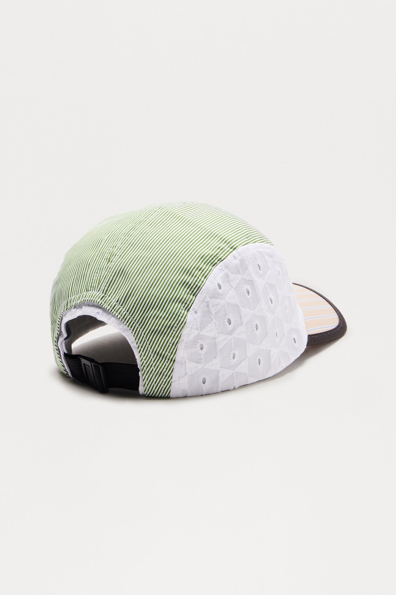 Mixed Media Eyelet 5 Panel Hat - Multi Color