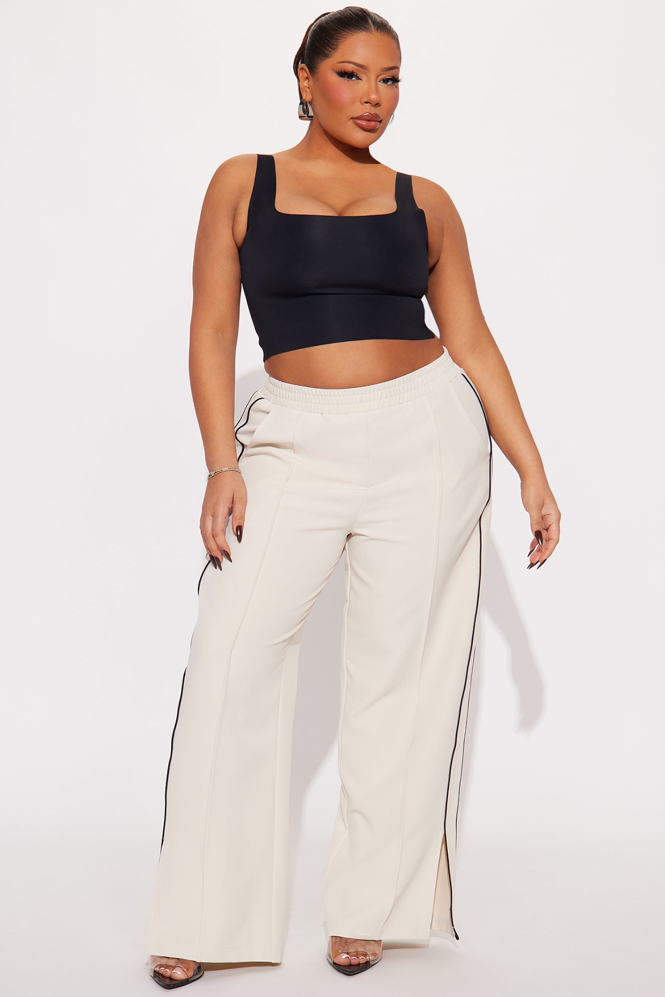 Gillian Track Trouser Pant - Cream