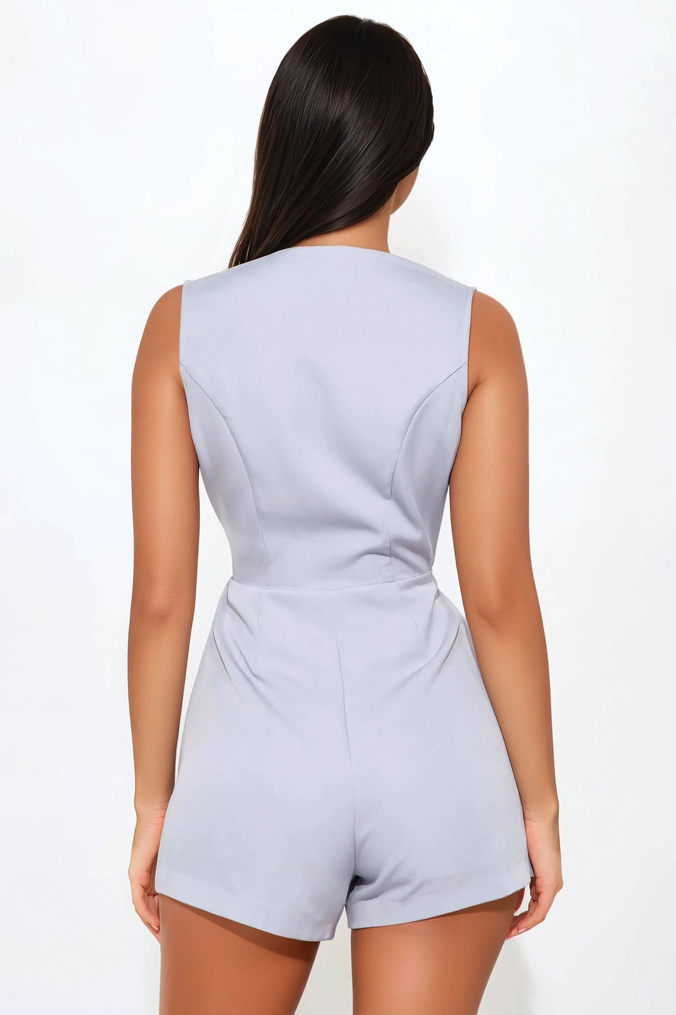 Merilyn Buckle Romper - Slate Grey