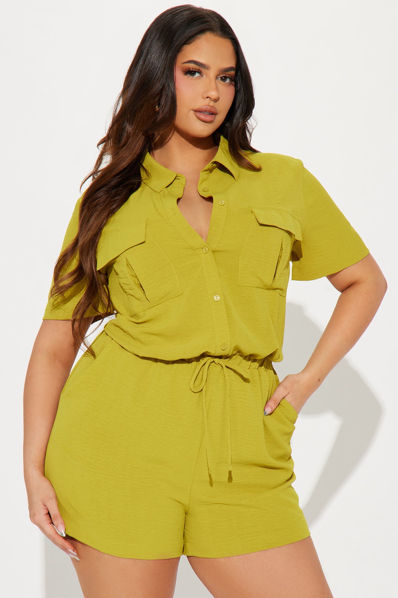 Maisie Romper - Chartreuse