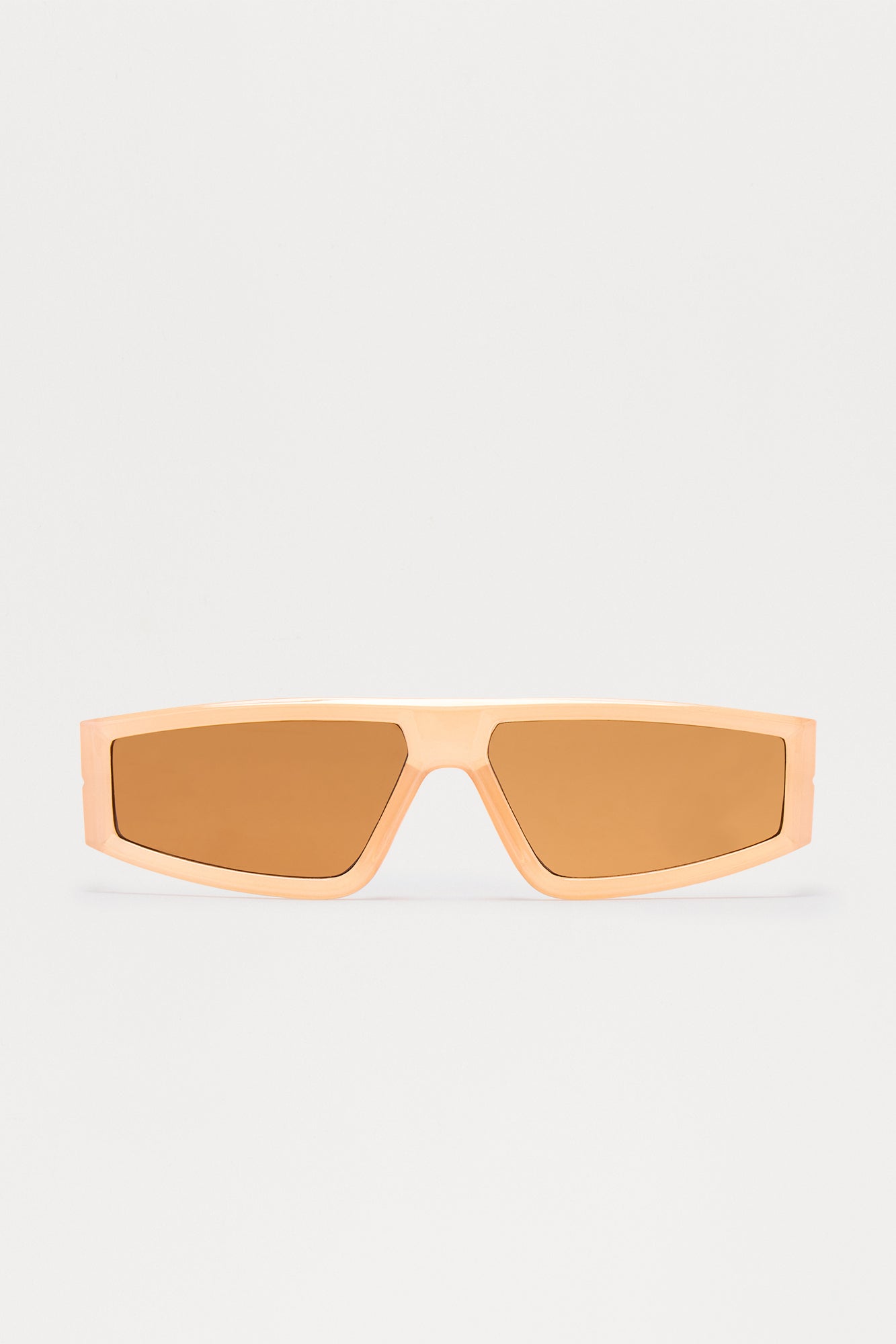 Hustle Rectangle Sunglasses - Peach