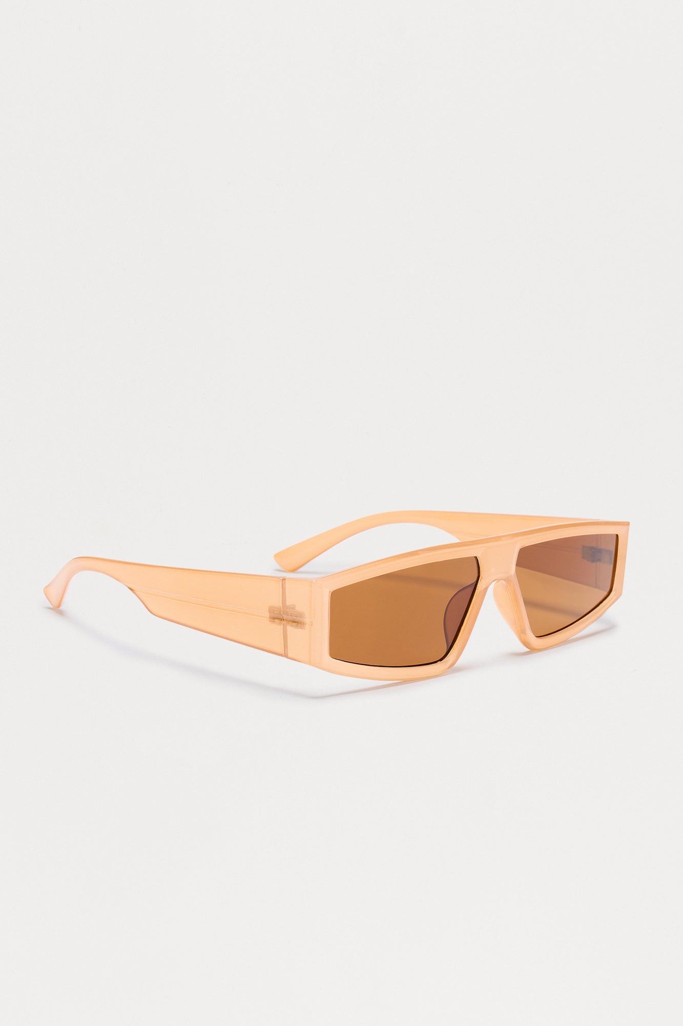Hustle Rectangle Sunglasses - Peach