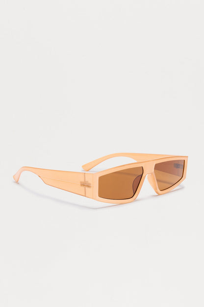 Hustle Rectangle Sunglasses - Peach