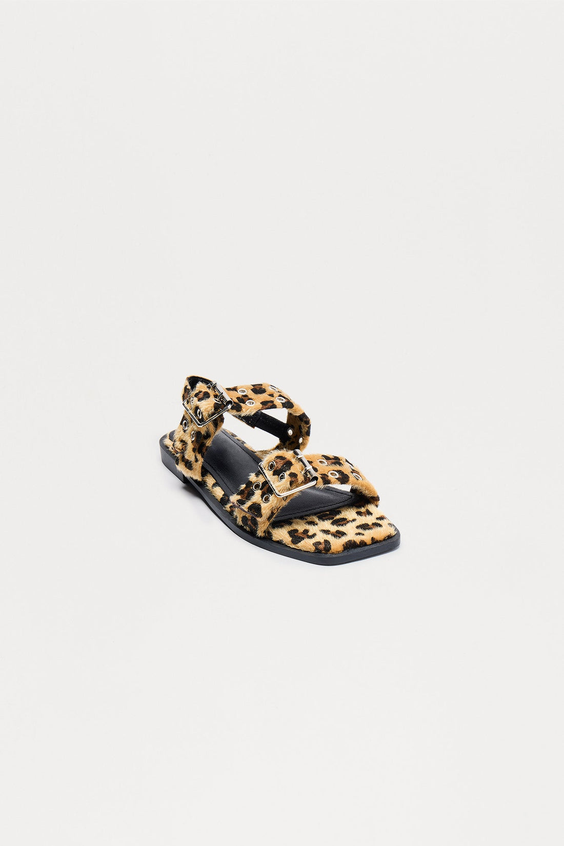 Dolen Buckle Slingback Sandals - Leopard
