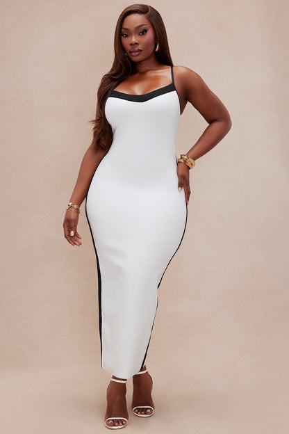 Jessi Bandage Maxi Dress - Black/White