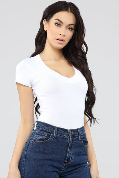 Not On My Level Top - White
