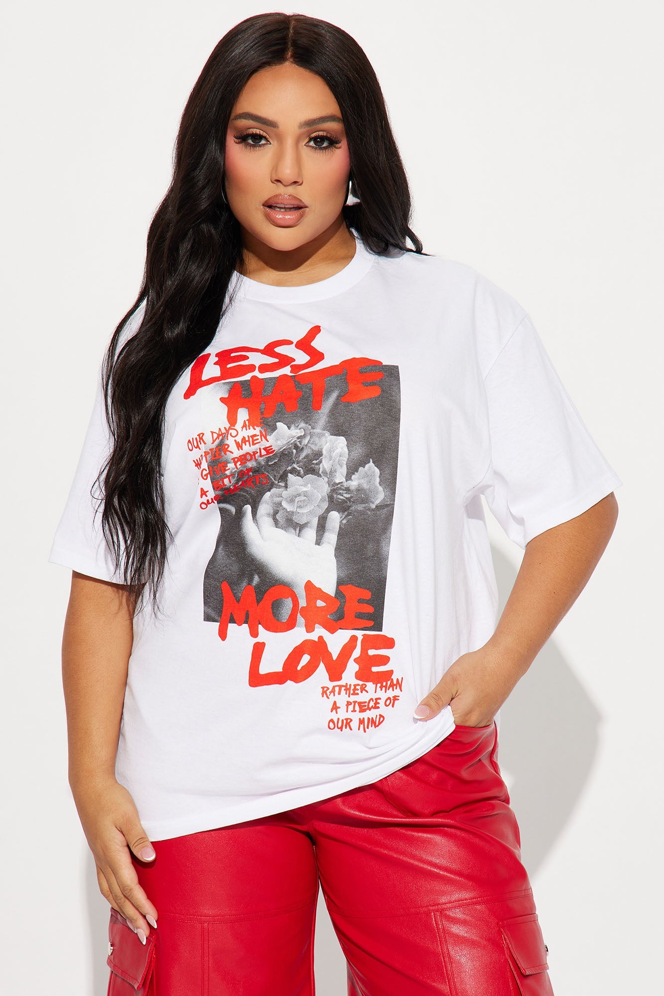 Less Hate More Love Tee - White