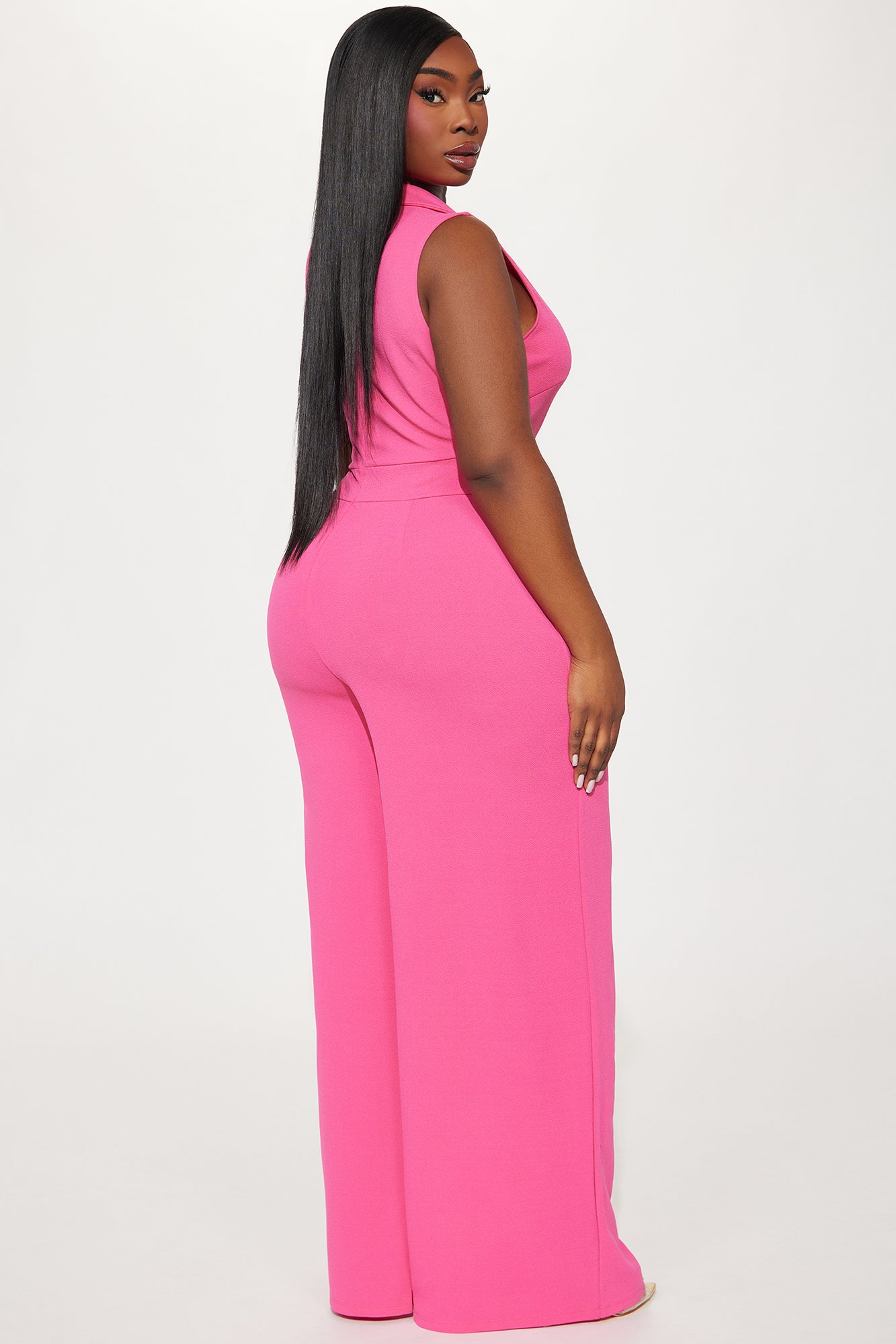 Chained To Your Love Jumpsuit - Fuchsia
