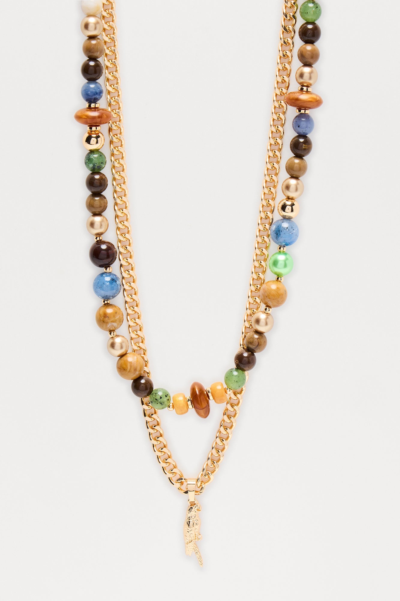 Downing Stacked Necklace - Multi Color