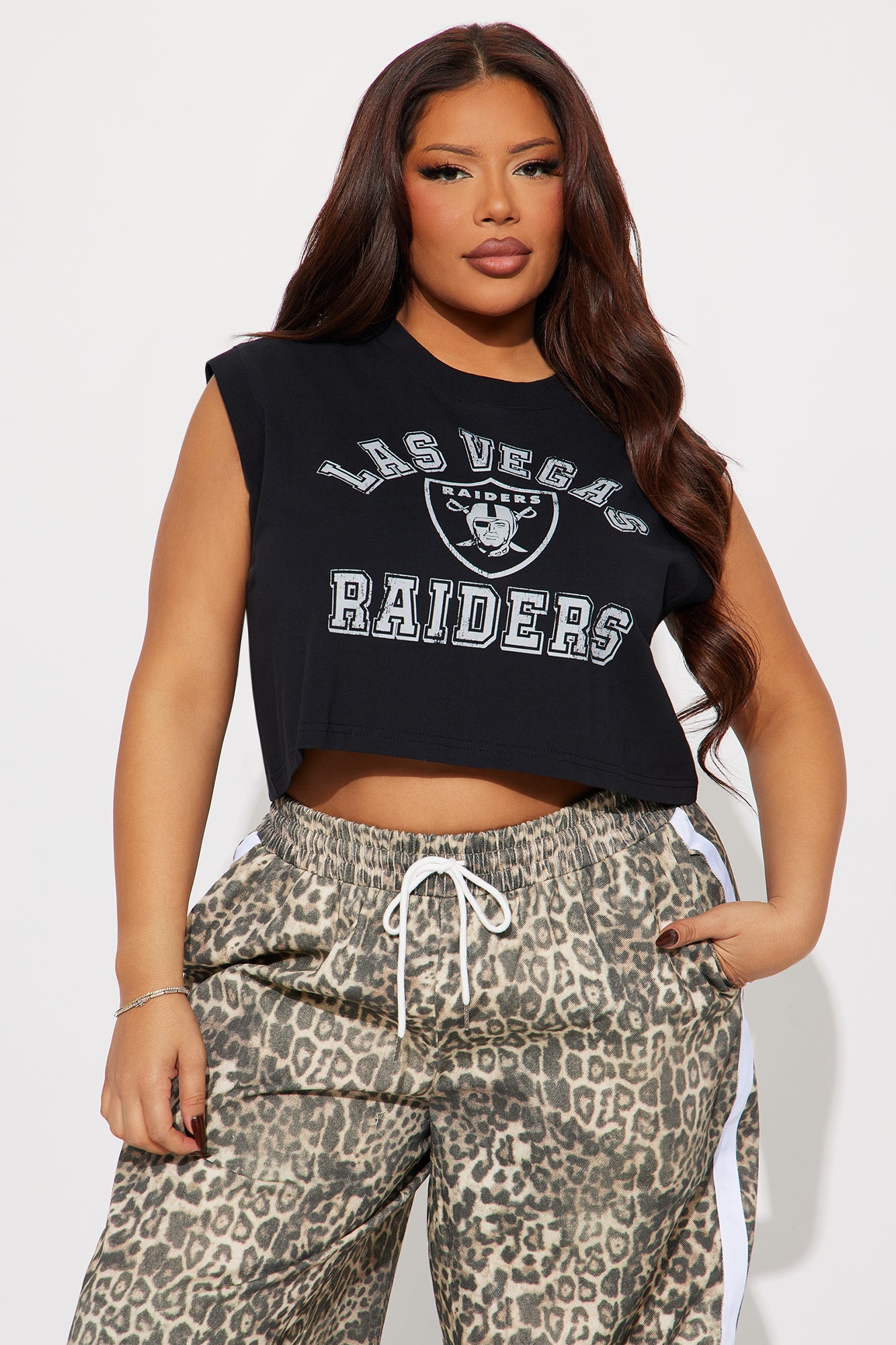 LV Raiders Washed Tank Top - Black