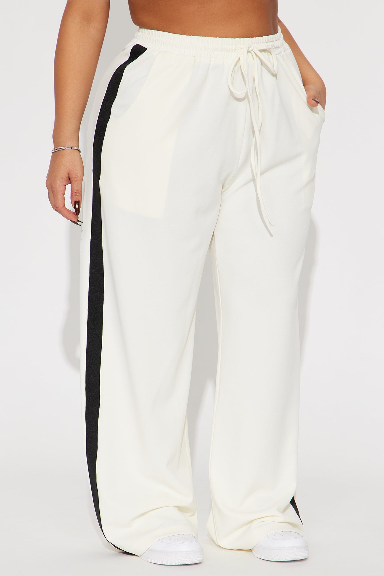 Point Of View Track Trouser Pant - Cream