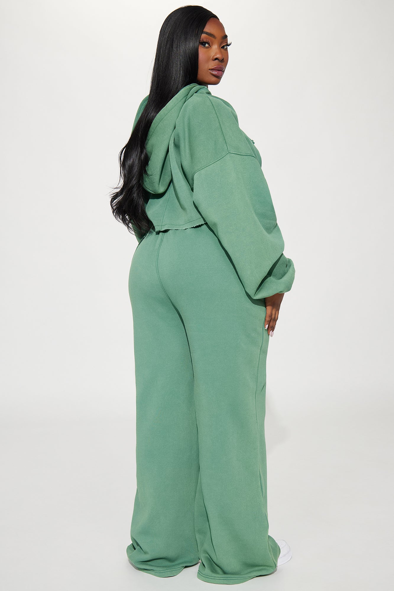 On The Go Fleece Pant Set - Green