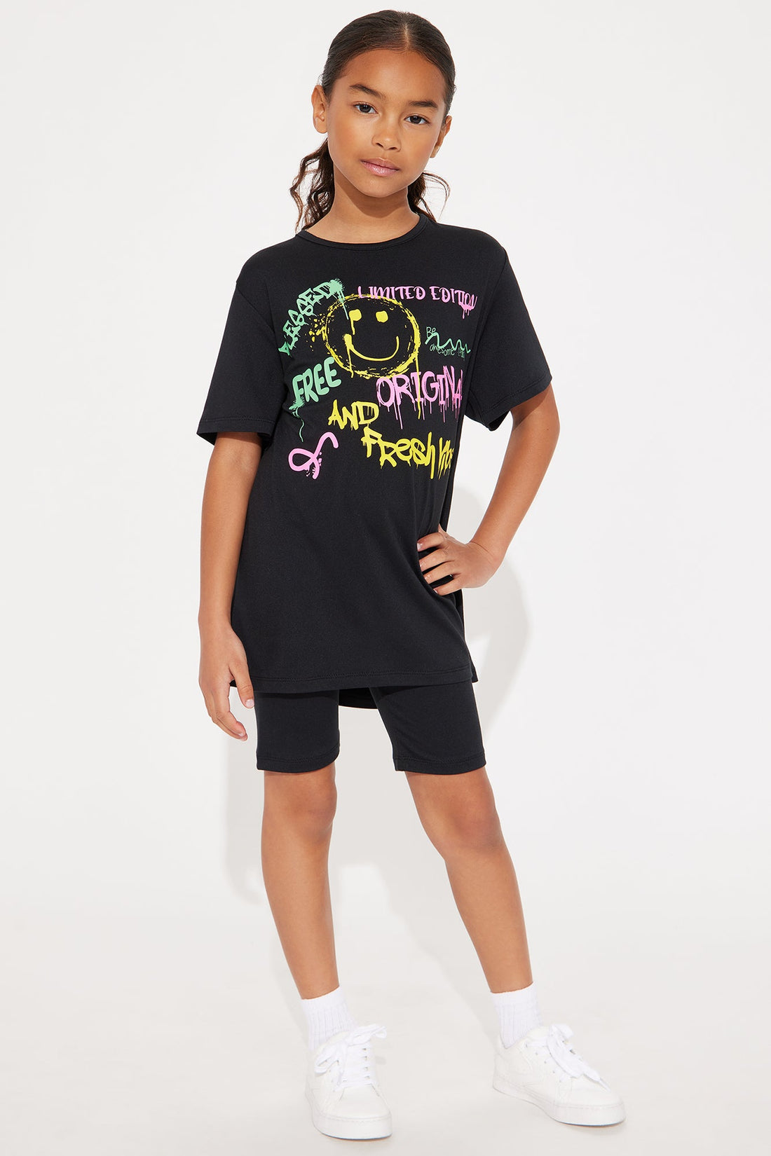 Mini Free And Original Bike Short Set - Black