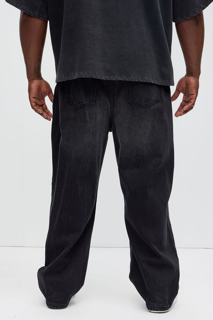 Alvarez Distressed Baggy Jeans - Black Wash