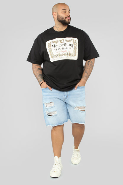 Hennything Is Possible Short Sleeve Crew Tee - Black
