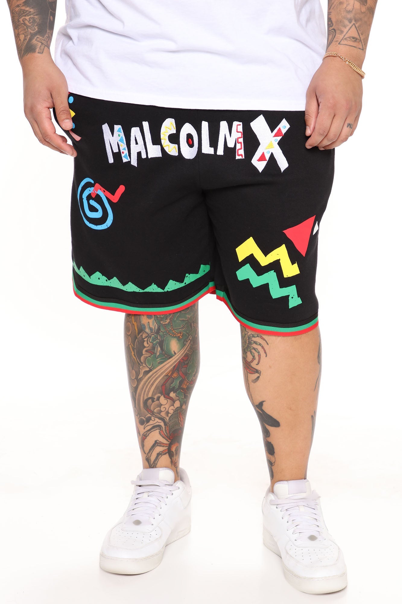 Malcom X Art Shorts - Black