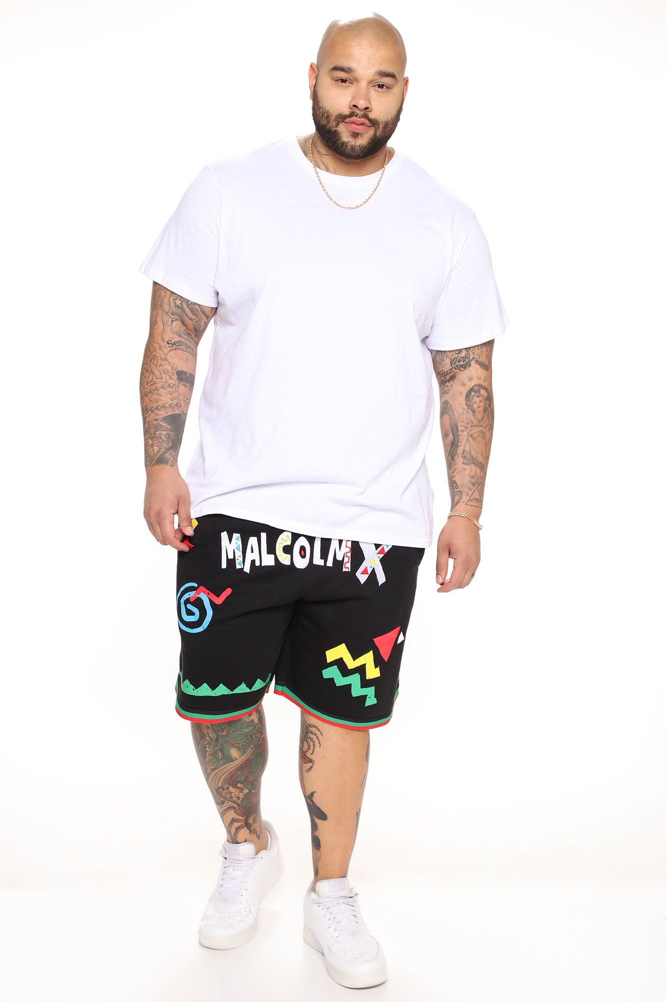 Malcom X Art Shorts - Black