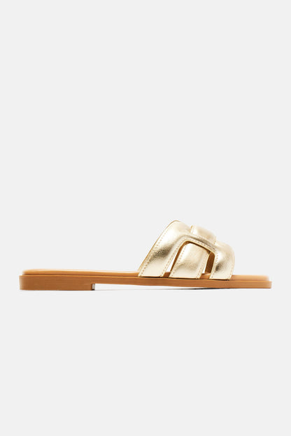 Reagen Flat Sandals - Gold