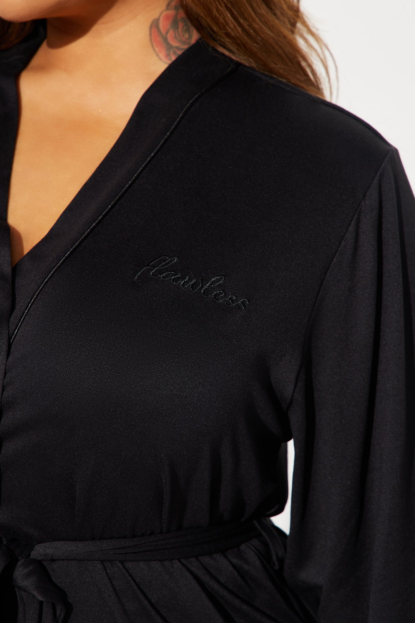 Too Busy Relaxing PJ Robe - Black