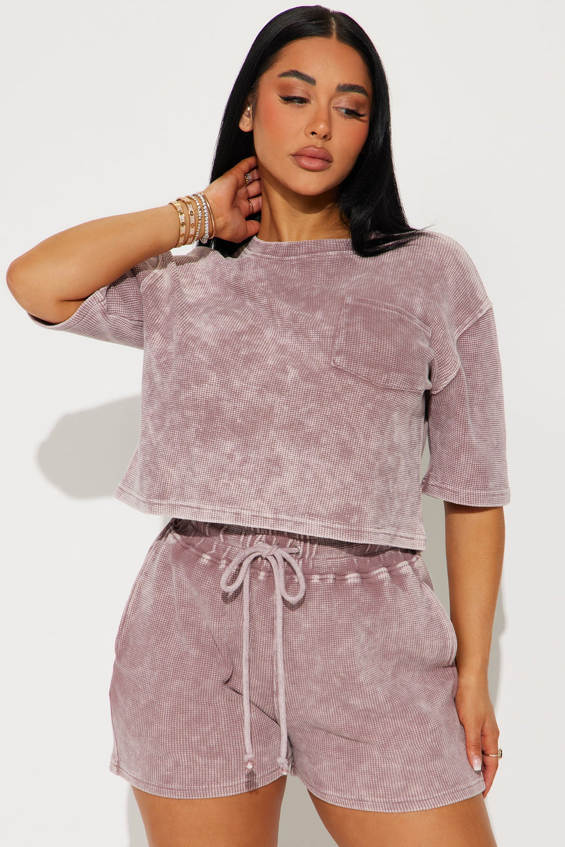 Taylor Thermal Short Set - Purple