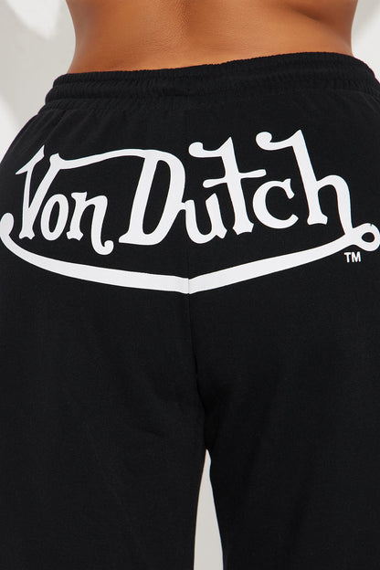Von Dutch Skull Oasis Wide Leg Pant - Black/combo