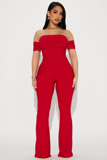 Running From You Jumpsuit - Red