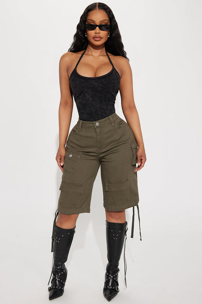 Ari Washed Bodysuit - Black Wash