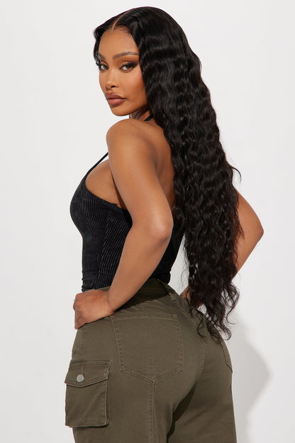 Ari Washed Bodysuit - Black Wash