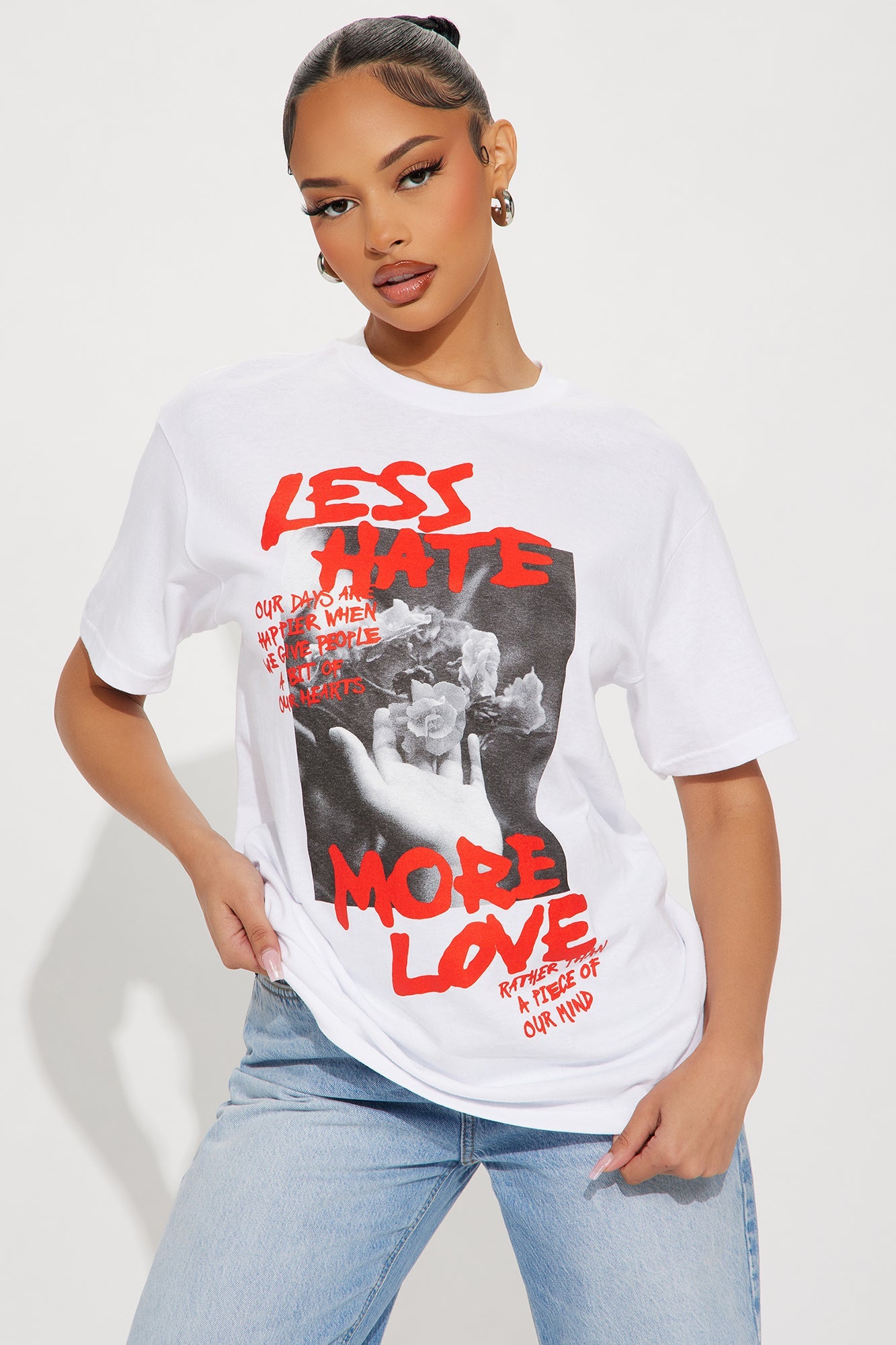 Less Hate More Love Tee - White