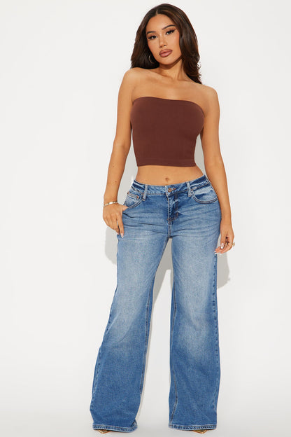 Easy Every Day Seamless Tube Bralette - Brown