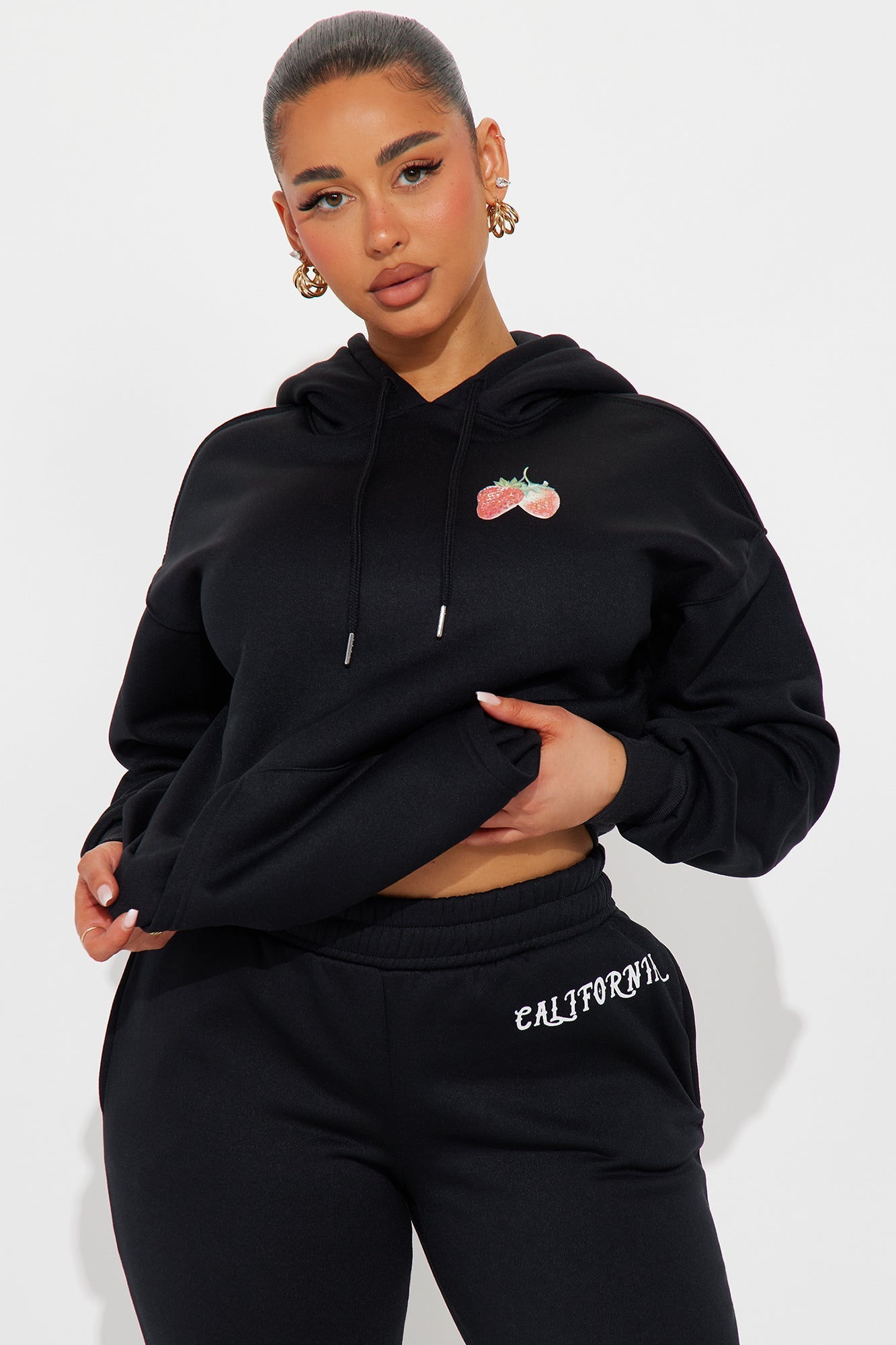 Juicy Taste Fleece Jogger Set - Black