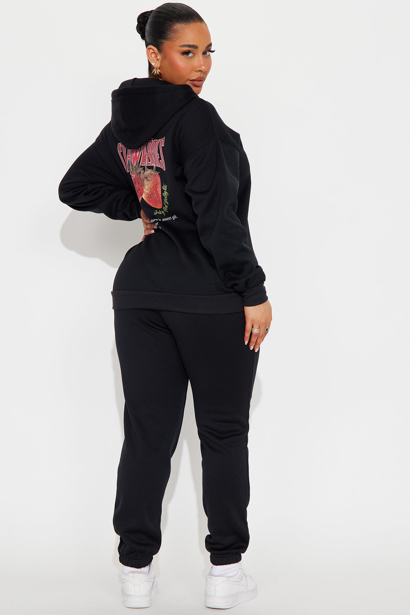 Juicy Taste Fleece Jogger Set - Black