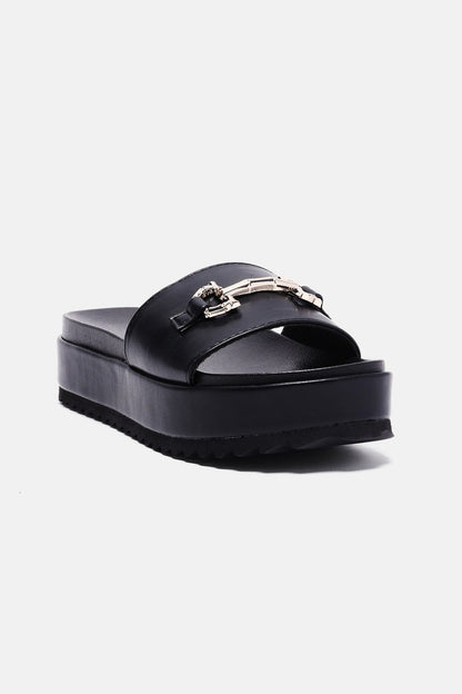 Always Fair Platform Sandals - Black