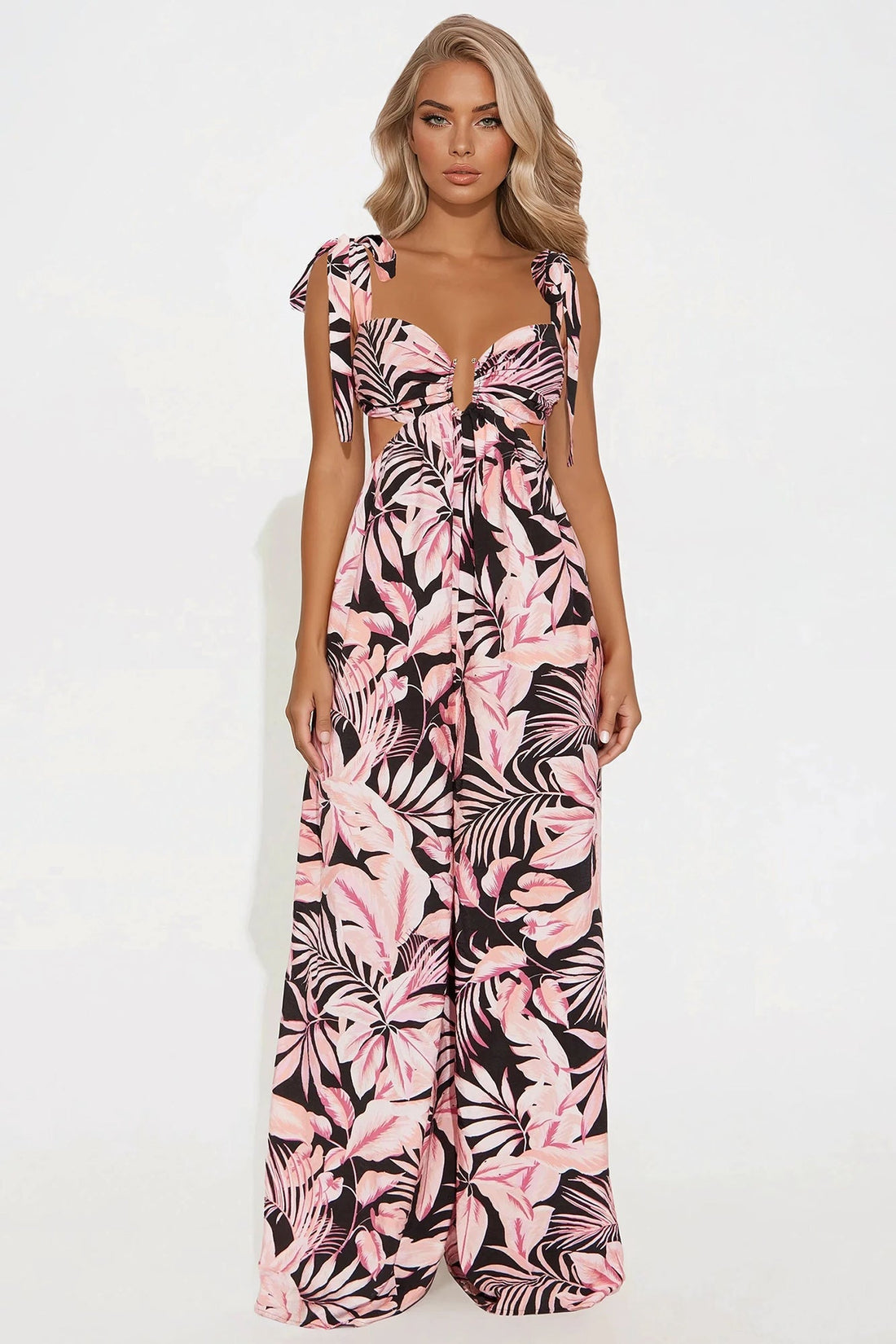Cruising Down Tulum Jumpsuit - Black/combo