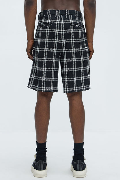 Porter Plaid Relaxed Shorts - Black/combo