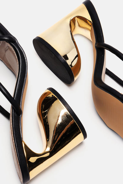 Try Your Luck Novelty Mules - Black