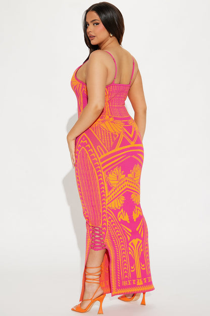Bad Gal Bandage Maxi Dress - Pink