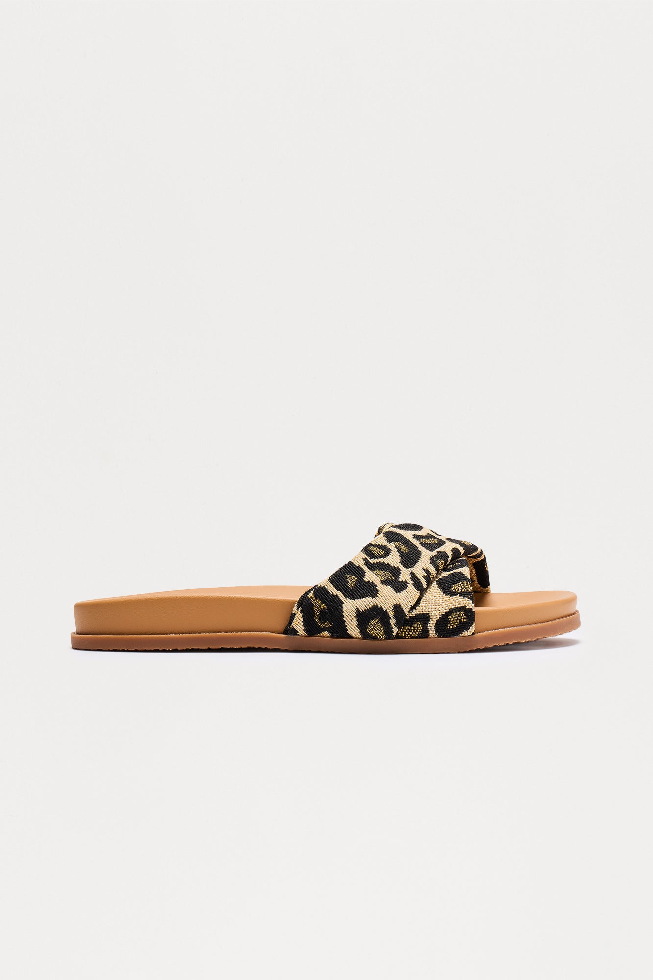 Taura Faux Leather Slip On Sandals - Leopard