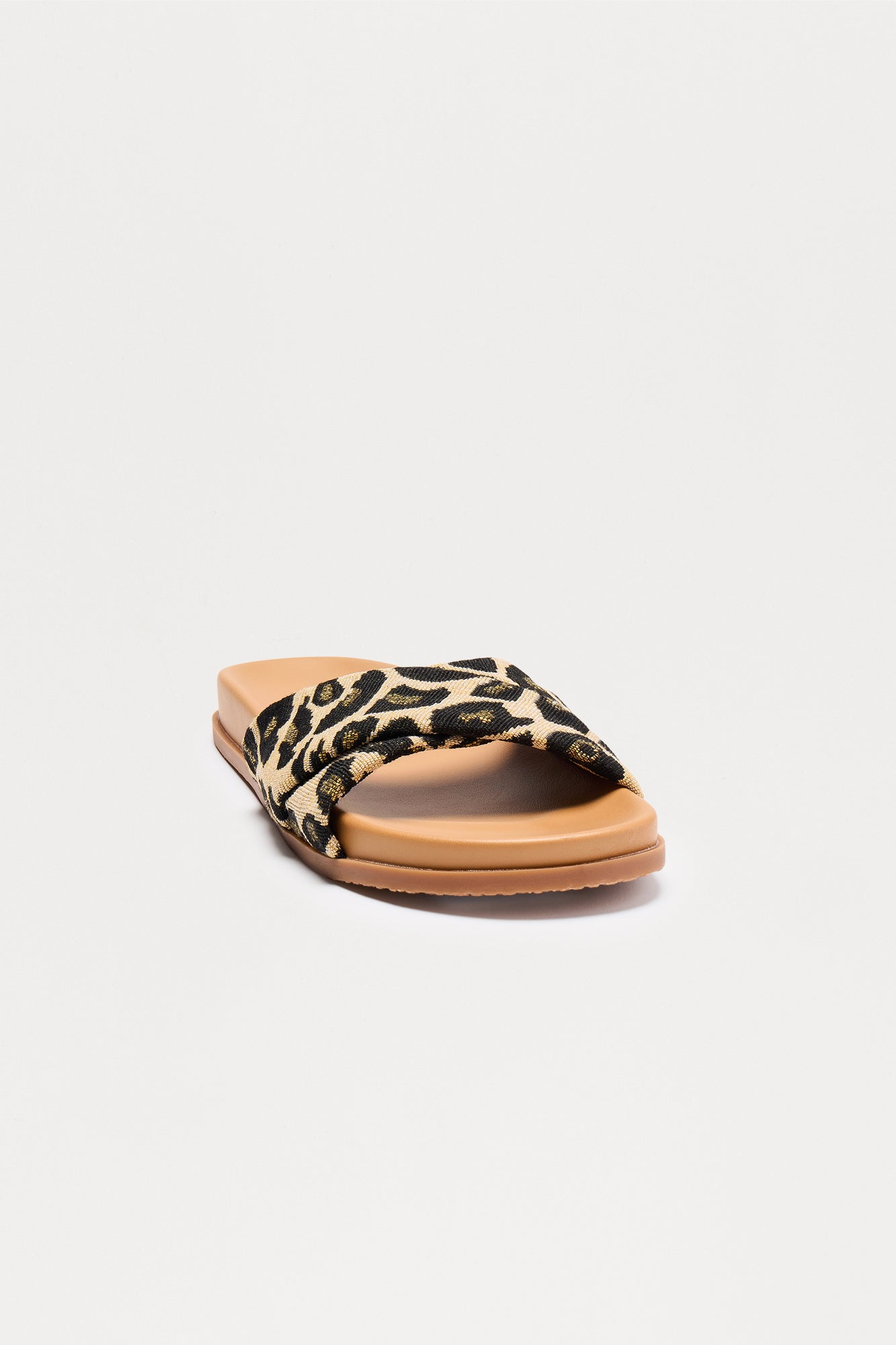 Taura Faux Leather Slip On Sandals - Leopard