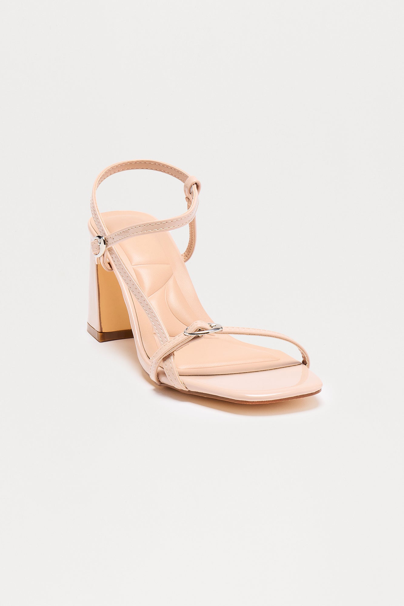 Kathy Ankle Strap Heels - Beige