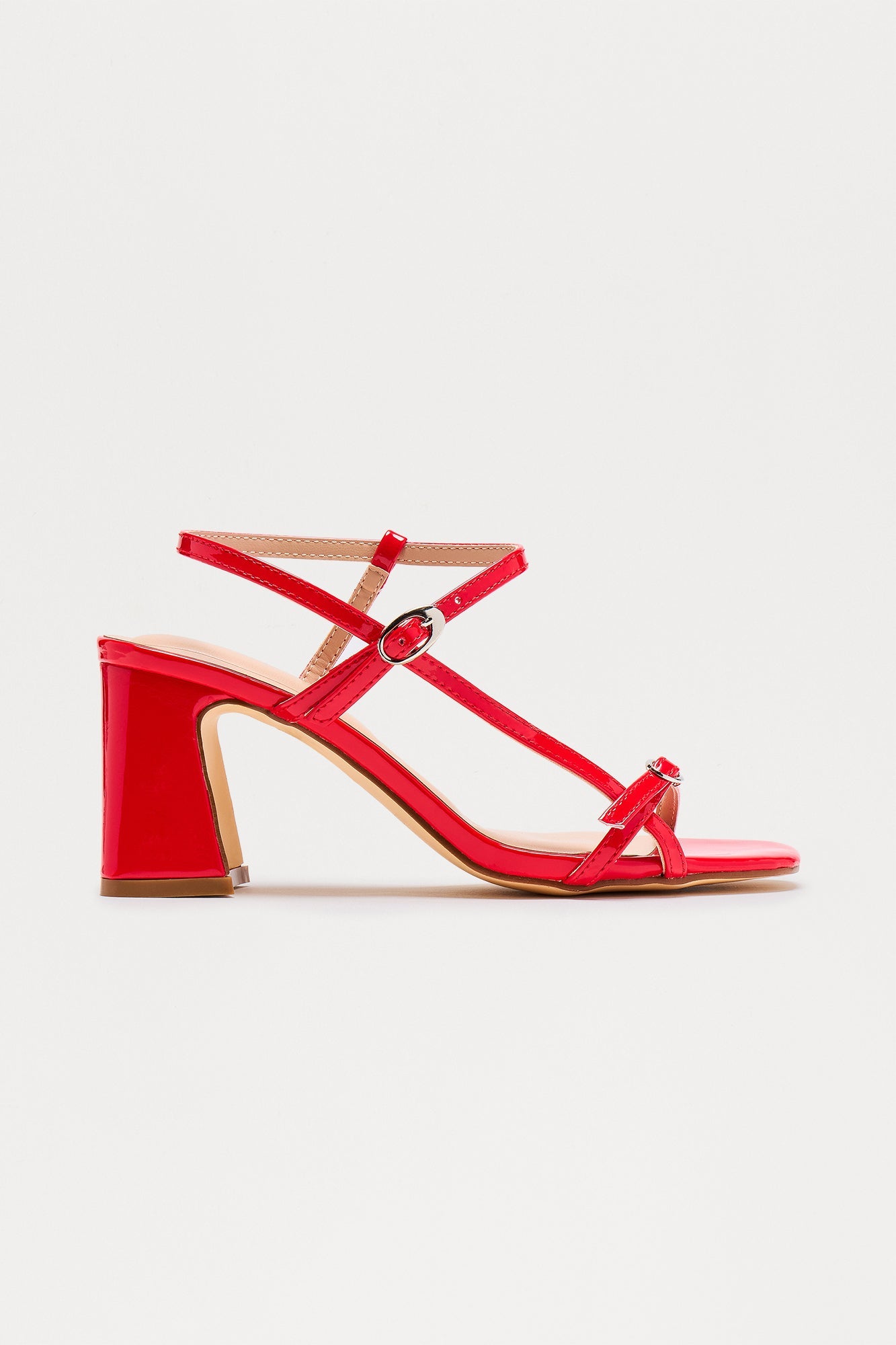 Kathy Ankle Strap Heels - Red