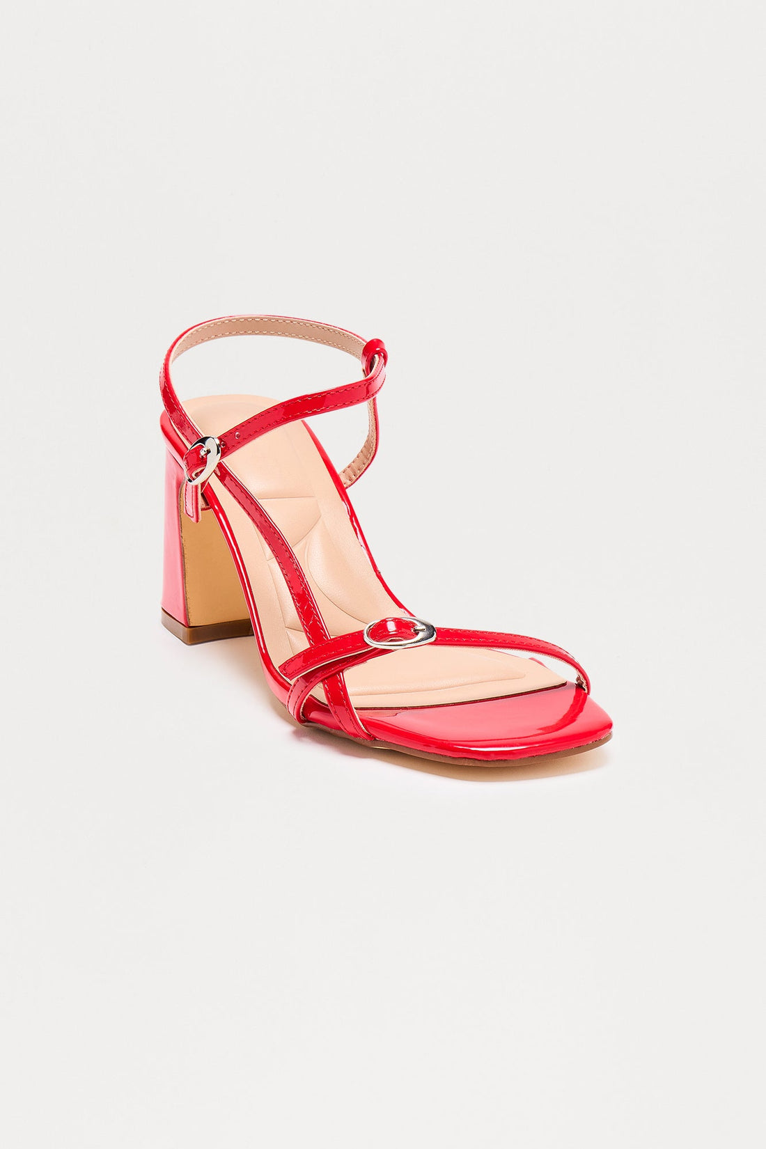 Kathy Ankle Strap Heels - Red