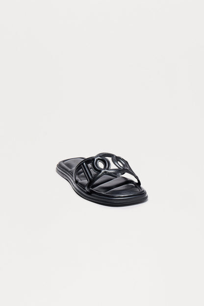 Kyanna Slip On Sandals - Black