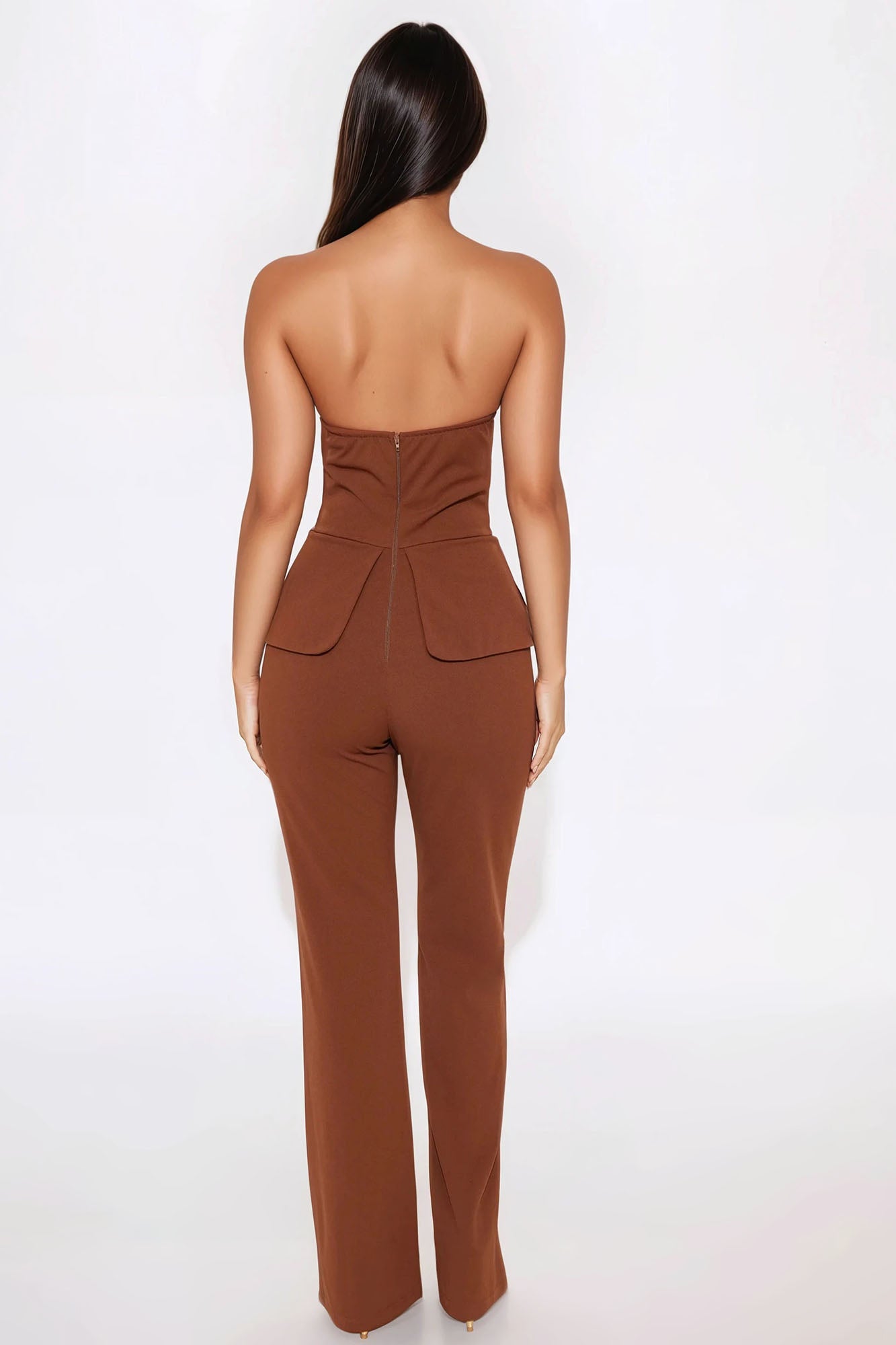 Wendy Wide Leg Jumpsuit - Chocolate
