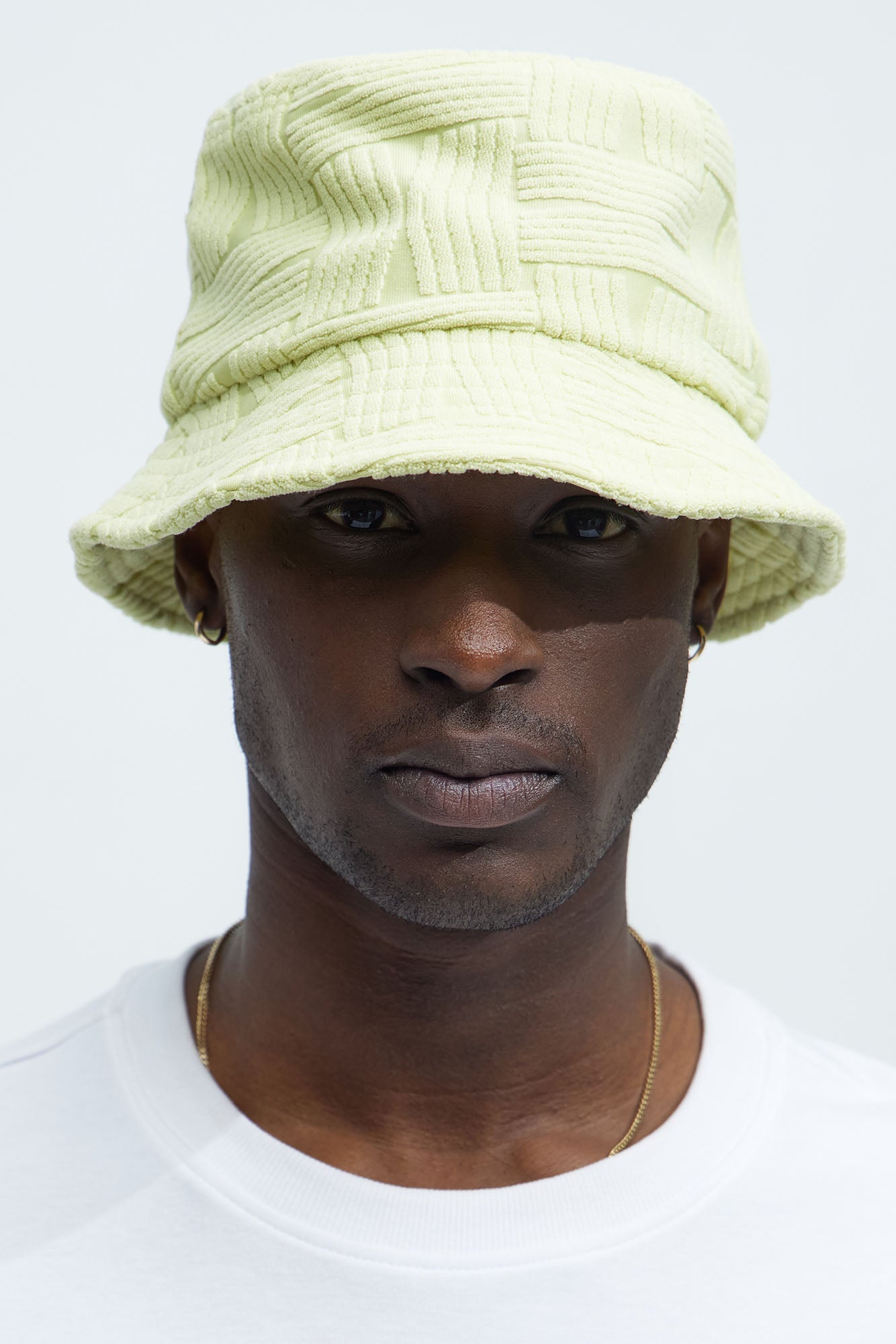 Textured Terry Bucket Hat - Green