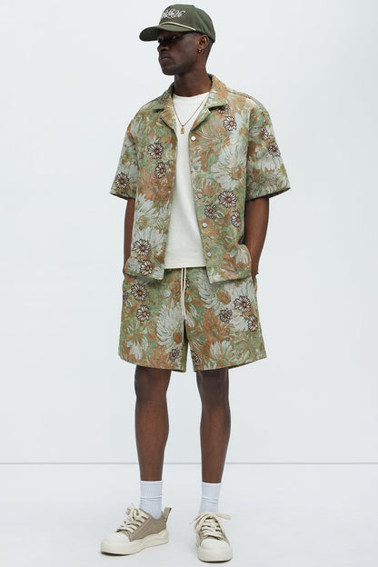Judas Tapestry Shorts - Green/combo